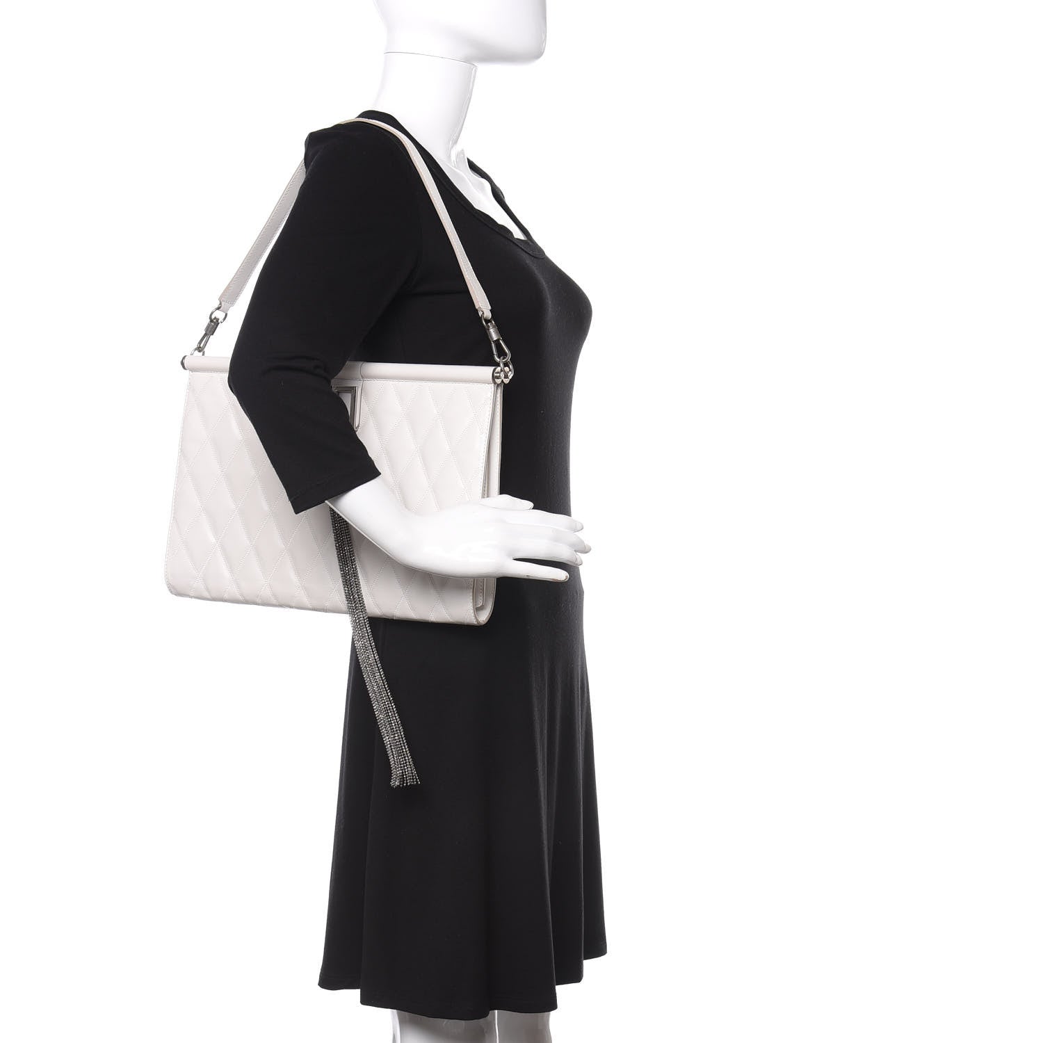 Givenchy Goatskin Quilted Large Gem Bag White 2 of 8