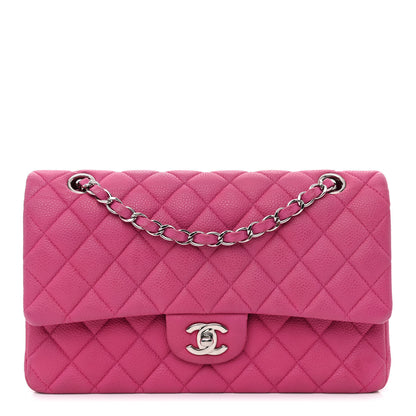 Chanel Iridescent Caviar Quilted Medium Double Flap Pink 1 of 10