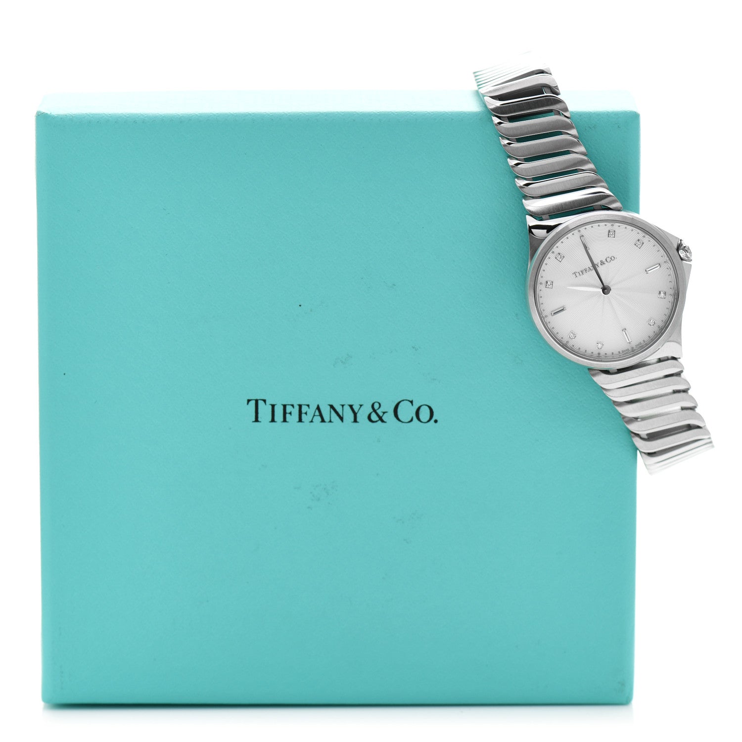 Tiffany Stainless Steel Diamond 28mm Metro 2-Hand Quartz Watch 5 of 5