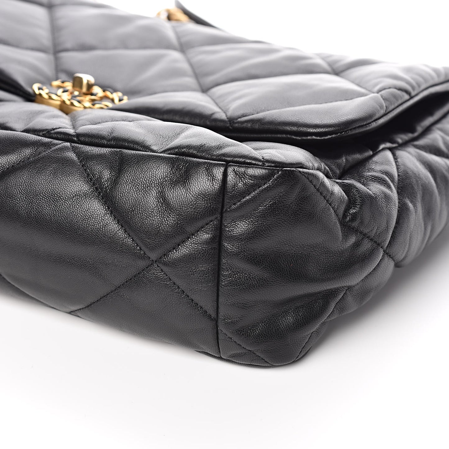 Lambskin Quilted Maxi 19 Flap Black