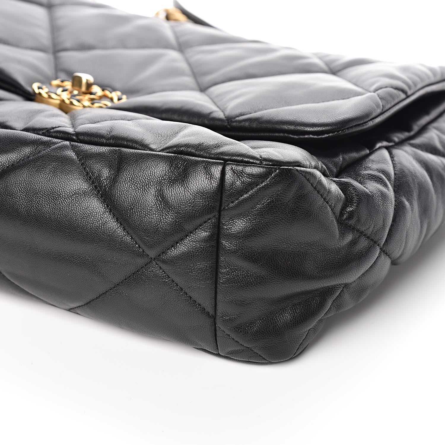 Chanel Lambskin Quilted Maxi 19 Flap Black 9 of 10