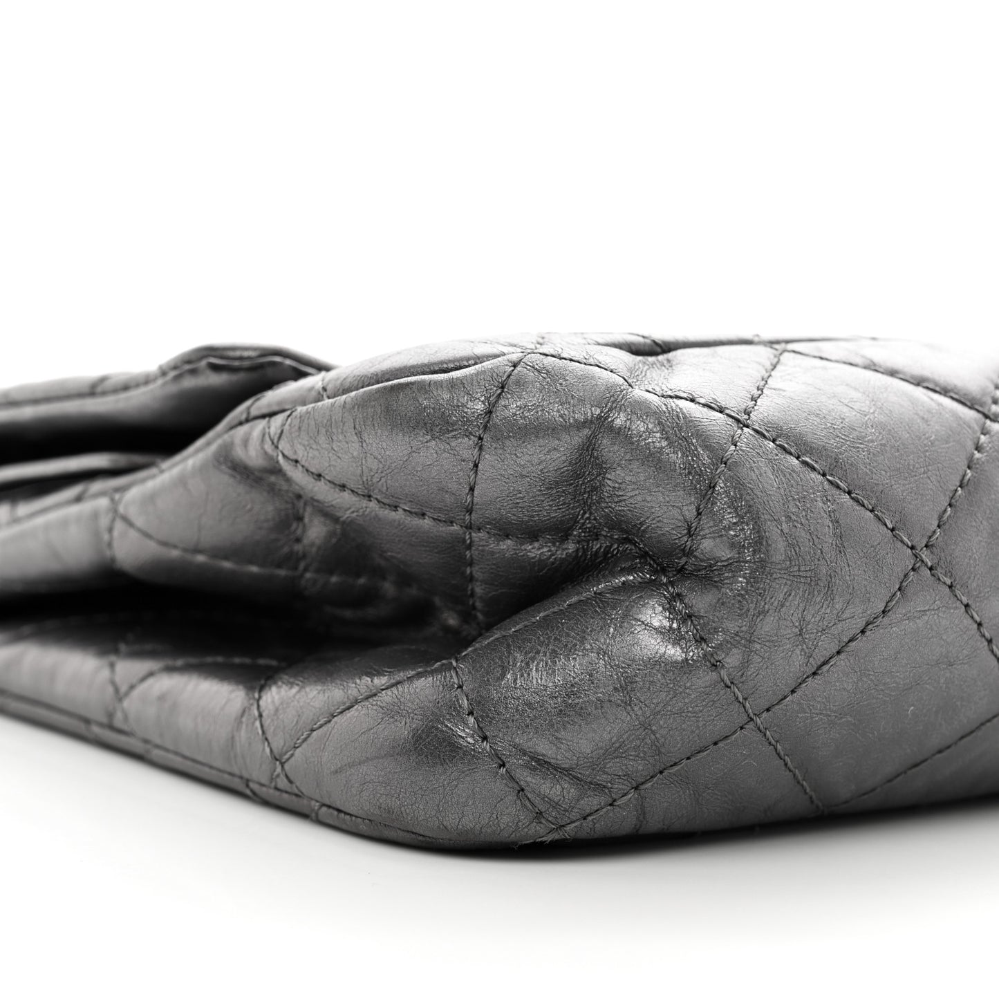 Metallic Aged Calfskin Quilted 2.55 Reissue 226 Flap Silver