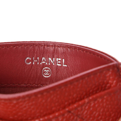 Chanel Caviar Quilted Card Holder Dark Red 6 of 9