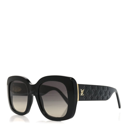 Louis Vuitton Acetate LV Empreinte Square Sunglasses Z1611W Black 1 of 8