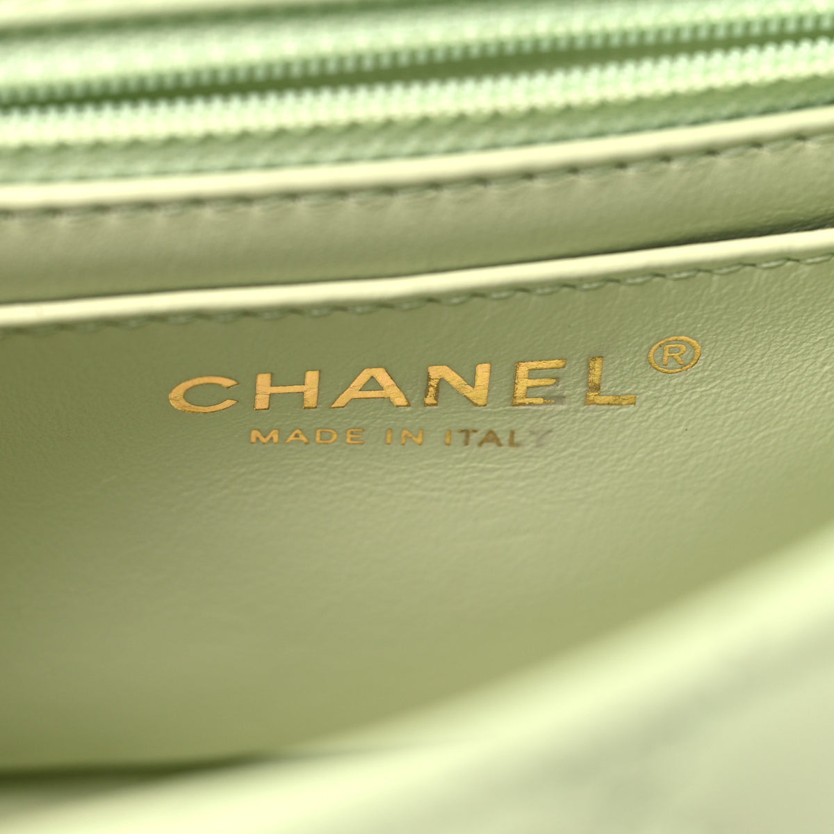 Chanel Lambskin Quilted Mini Pearl Crush Flap Light Green 6 of 10