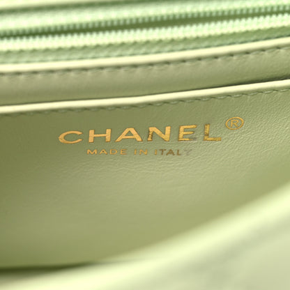 Chanel Lambskin Quilted Mini Pearl Crush Flap Light Green 6 of 10
