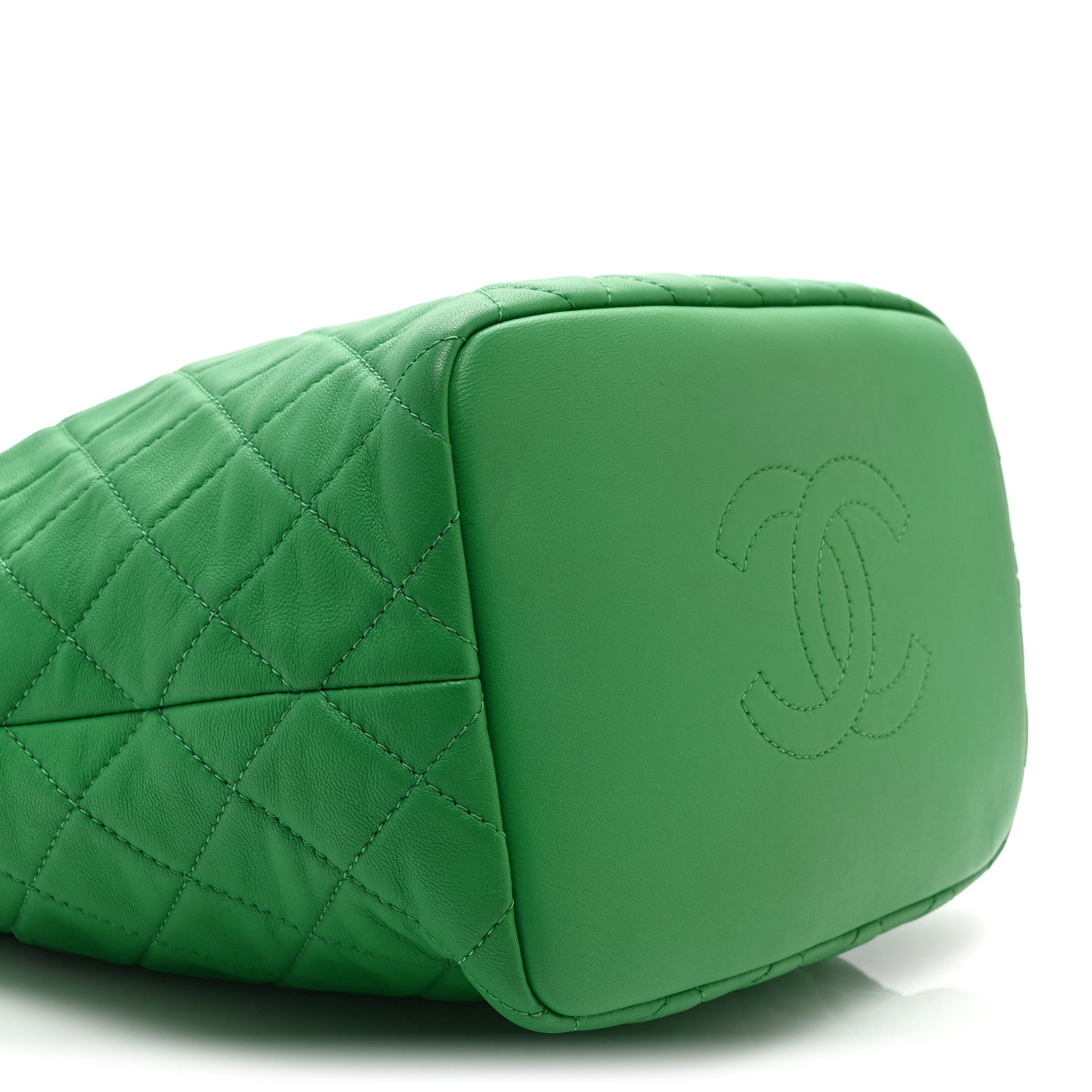 Chanel Lambskin Quilted Large Perfect Meeting Hobo Green 9 of 11