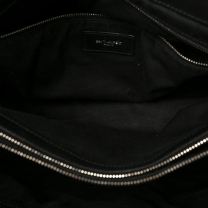Saint Laurent Calfskin Y Quilted Monogram Large Loulou Chain Satchel Black 5 of 8