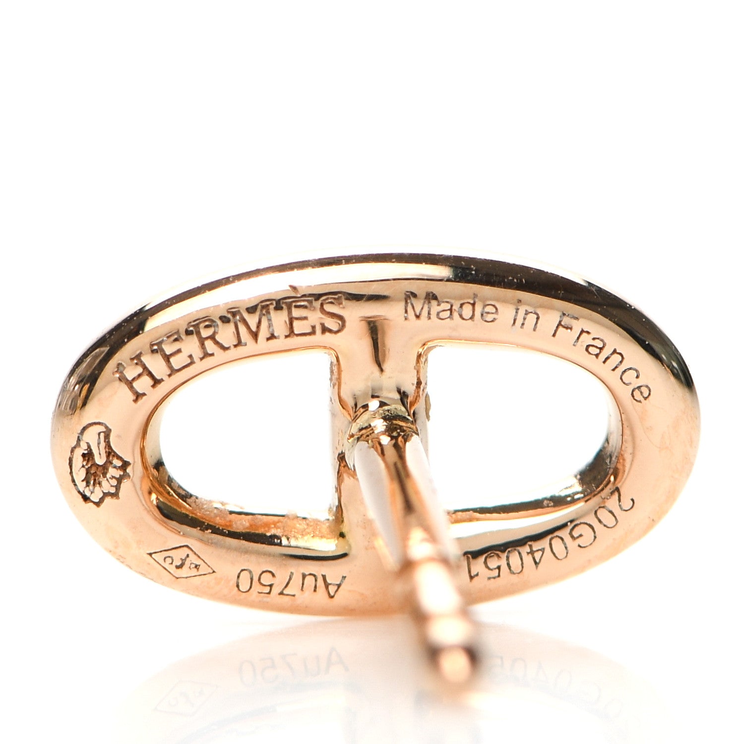 Hermes 18K Rose Gold TPM Farandole Stud Earrings 4 of 5