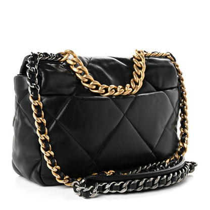 Chanel Lambskin Quilted Medium Chanel 19 Flap Black 2 of 10