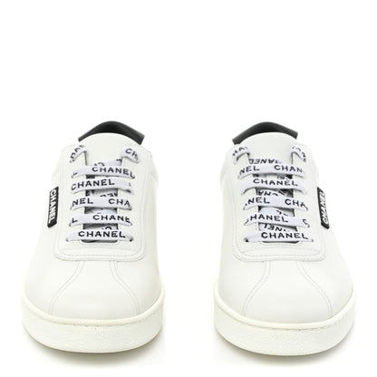 Chanel Calfskin CC Womens Sneakers 38 White 2 of 10