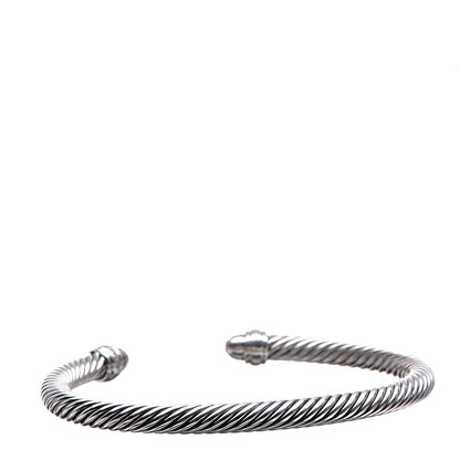 David Yurman Sterling Silver Black Diamond 5mm Cable Classics Bracelet 3 of 4