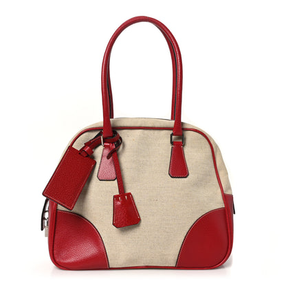 Prada Canapa Cinghiale Bowler Bag Corda Fuoco 1 of 9