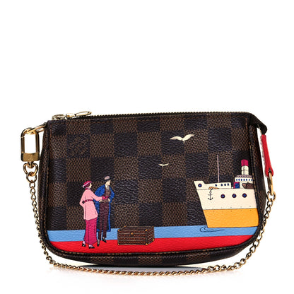 Louis Vuitton Damier Ebene 2016 Christmas Animation Mini Pochette Accessories 1 of 8