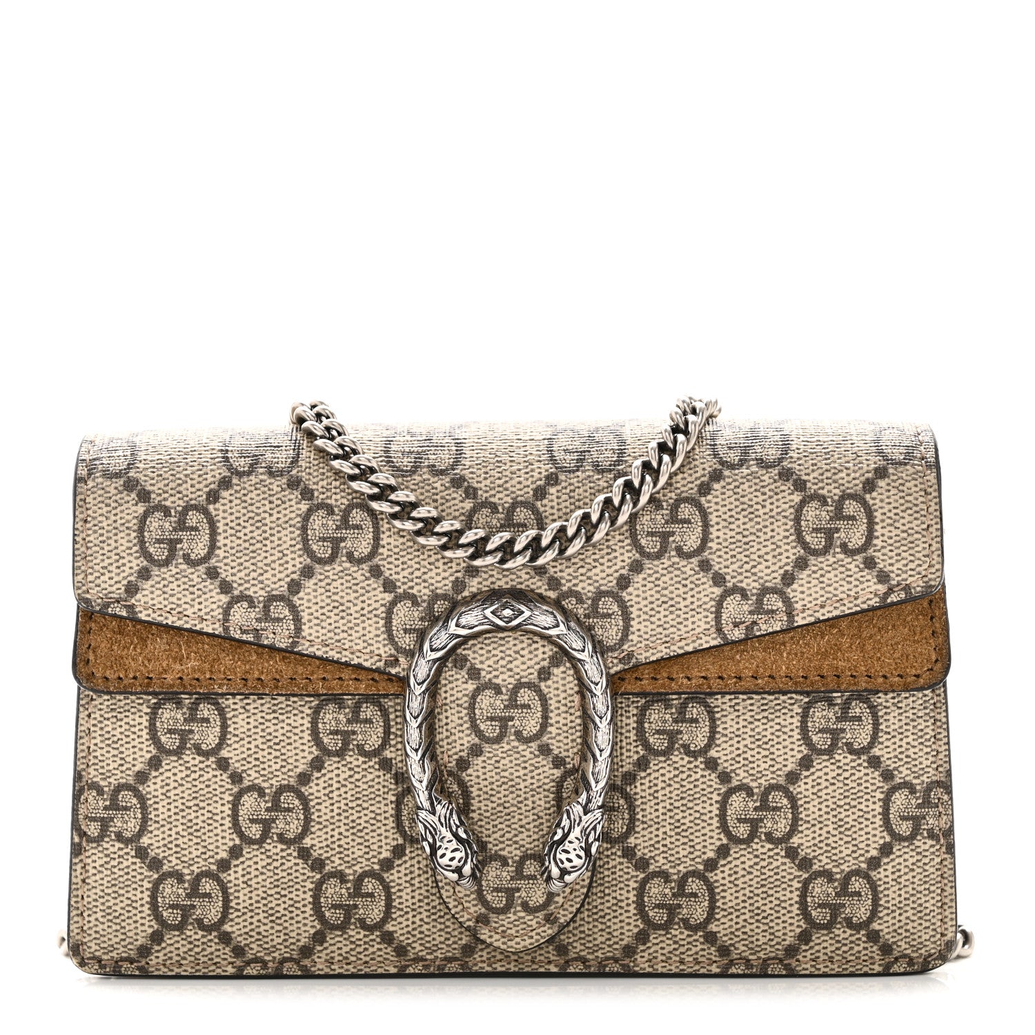 Gucci GG Supreme Monogram Super Mini Dionysus Shoulder Bag Taupe 7 of 9