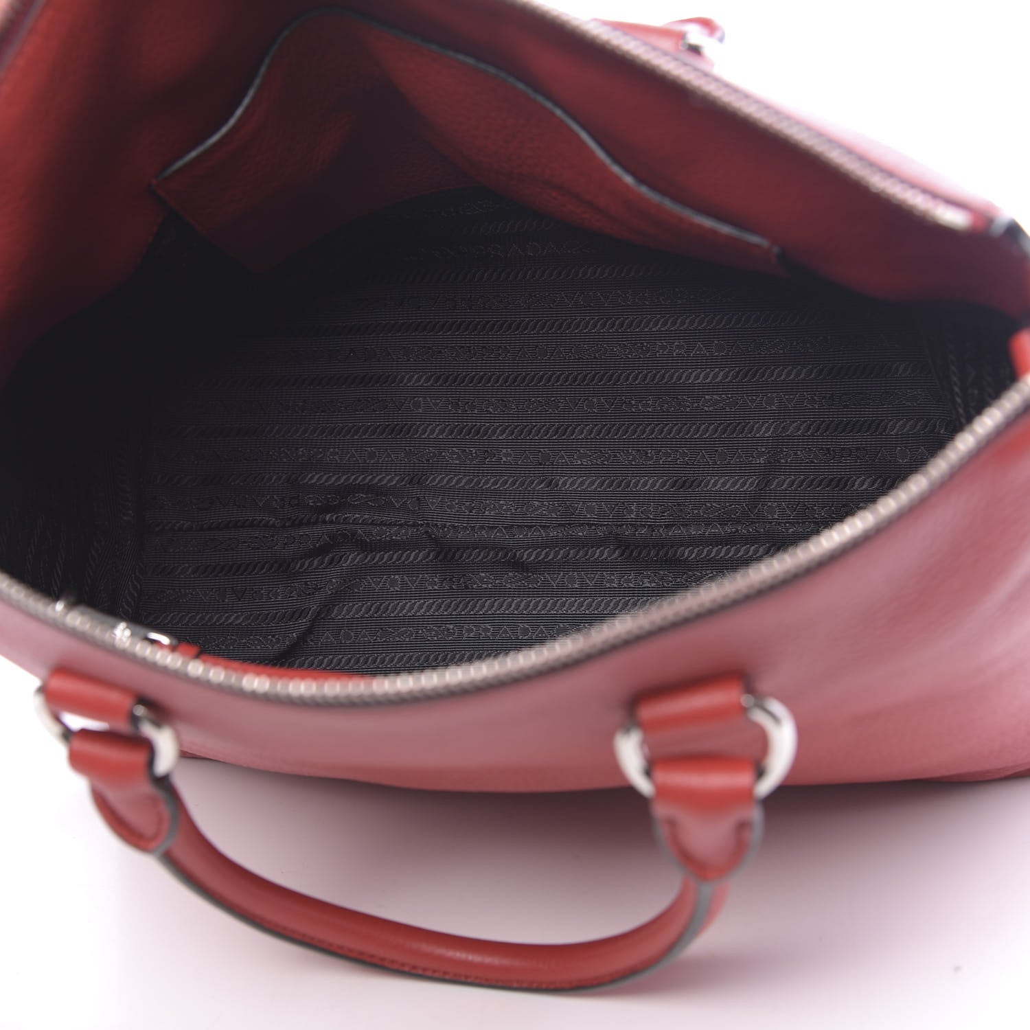 Prada Vitello Daino Tote Rosso 5 of 10