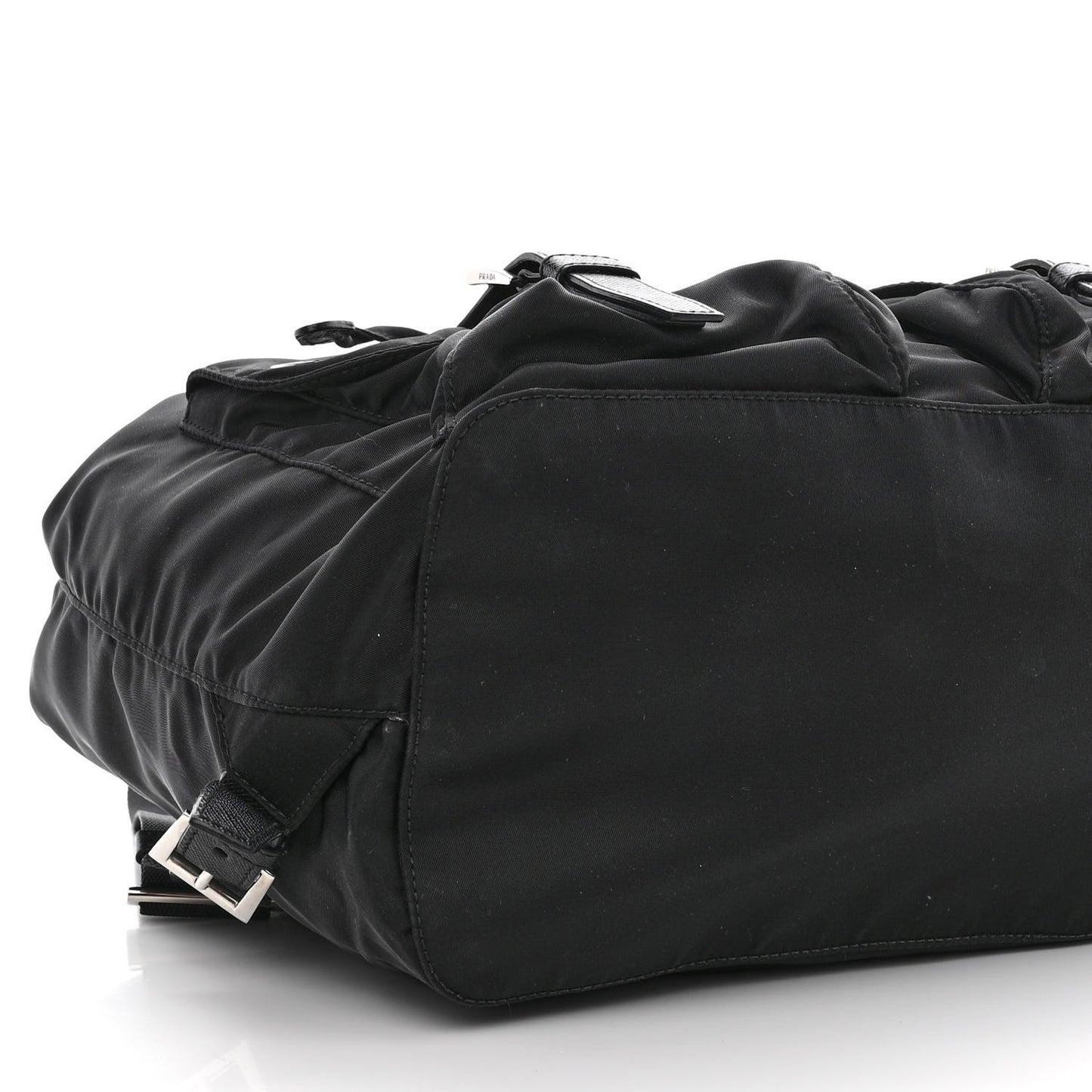 Tessuto Nylon Saffiano Medium Smalto Backpack Black