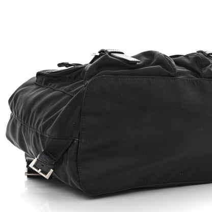 Prada Tessuto Nylon Saffiano Medium Smalto Backpack Black 9 of 10