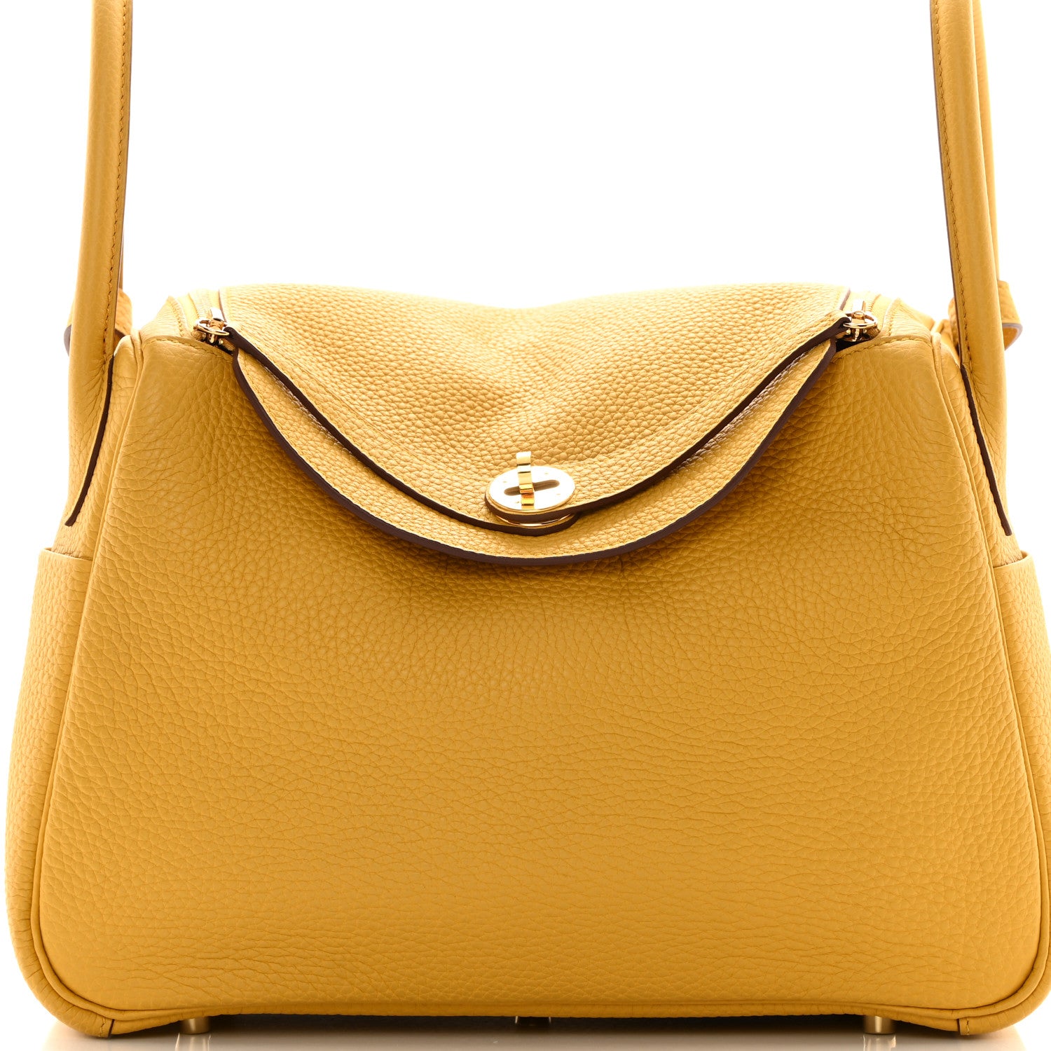 Hermes Taurillon Clemence Lindy 30 Jaune Ambre 8 of 12