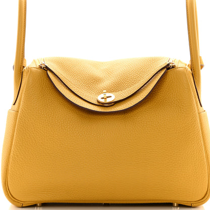 Hermes Taurillon Clemence Lindy 30 Jaune Ambre 8 of 12
