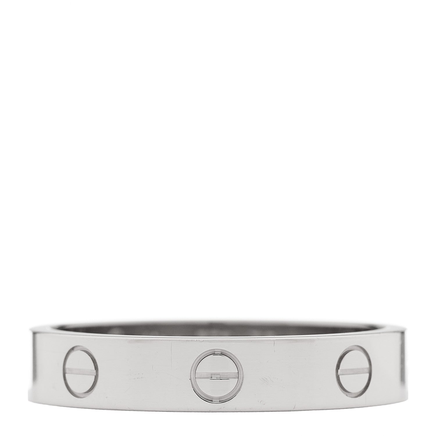 Cartier 18K White Gold 3.5mm LOVE Wedding Band Ring 58 8.5 1 of 4