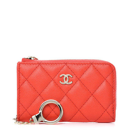 Chanel Caviar Quilted Key Holder Case Red 1 of 7