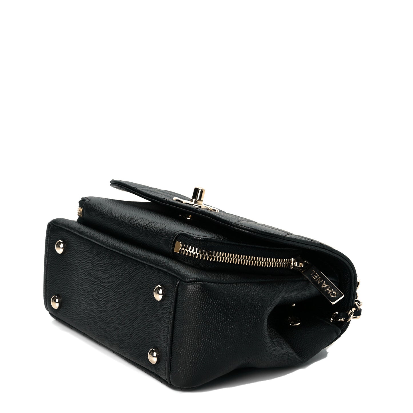 Caviar Quilted Small Business Affinity Flap Black