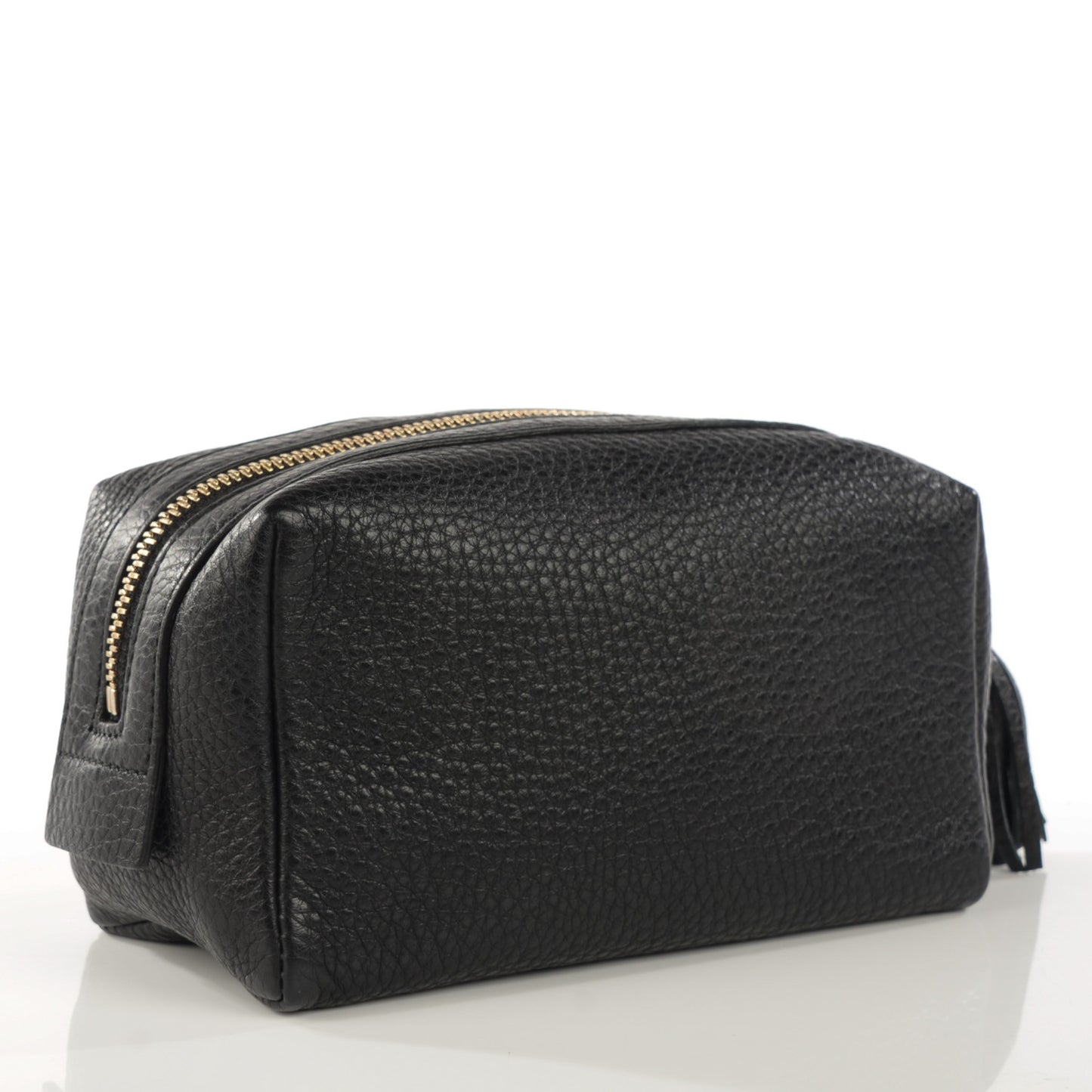 Pebbled Calfskin Soho Medium Cosmetic Case Black