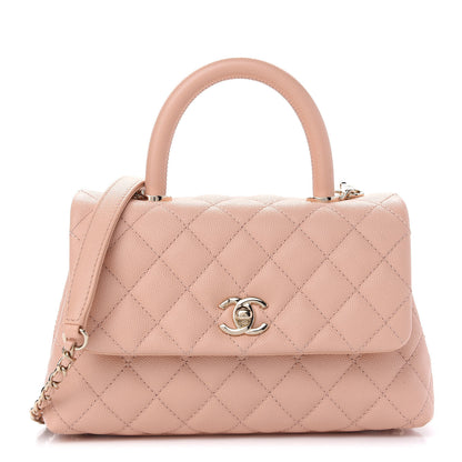 Chanel Caviar Quilted Mini Coco Handle Flap Light Pink 1 of 9