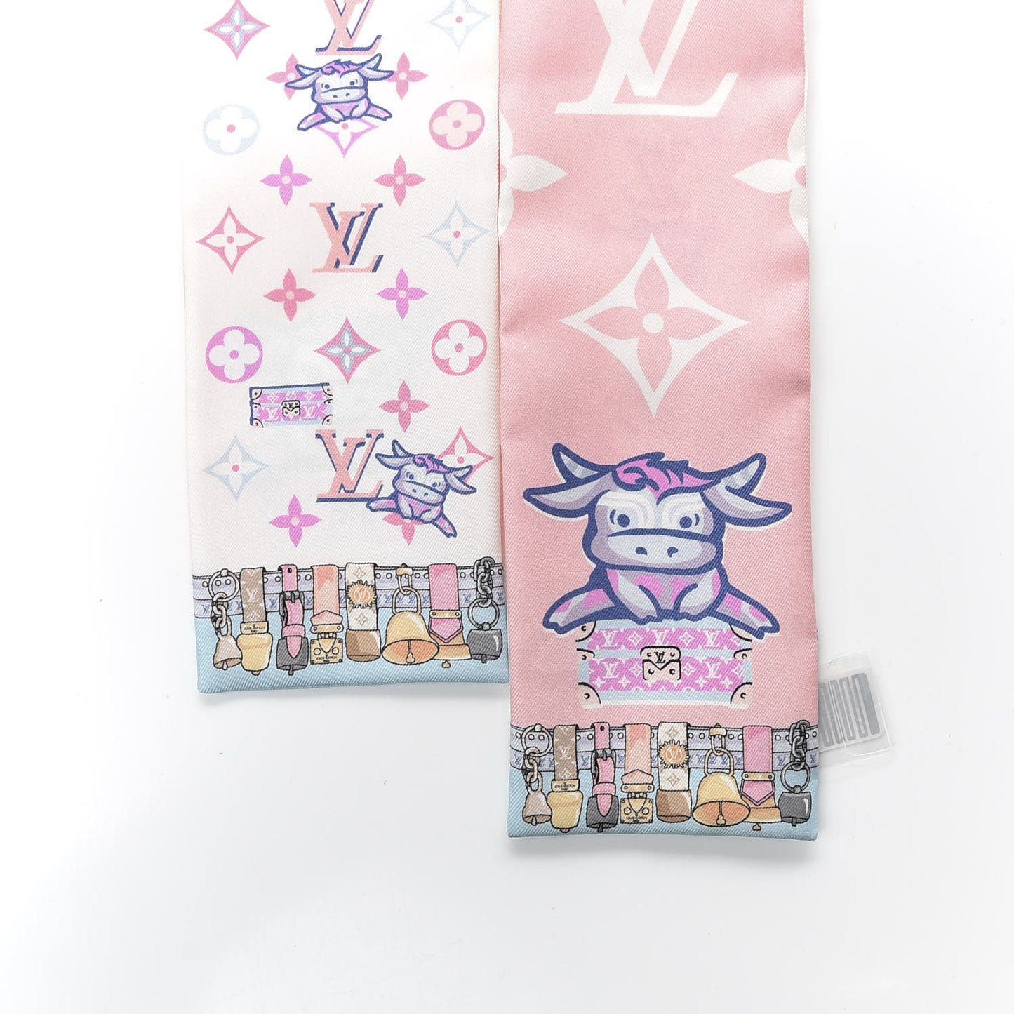 Silk Monogram Rodeo Bandeau Rose