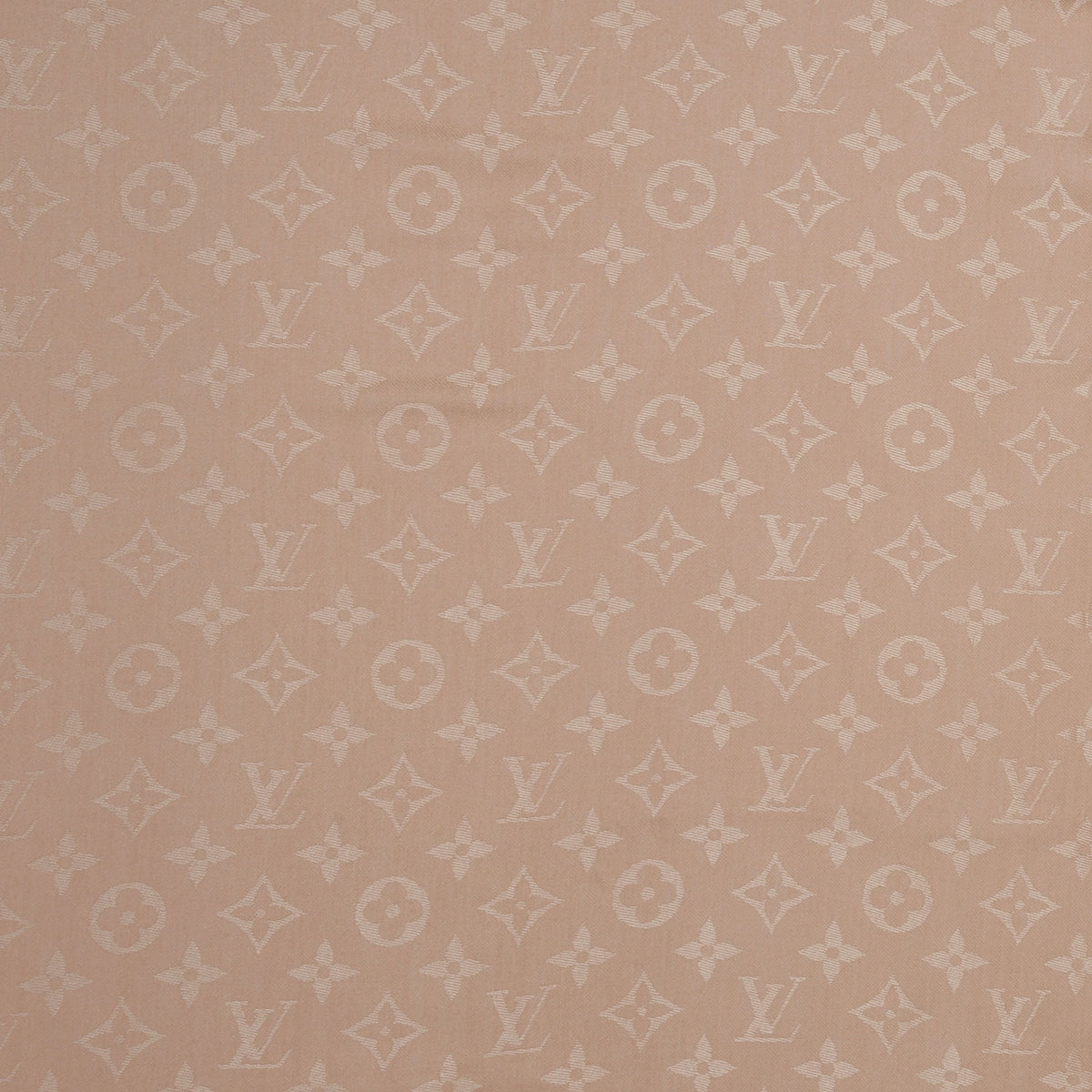 Silk Wool Monogram Shawl Nude