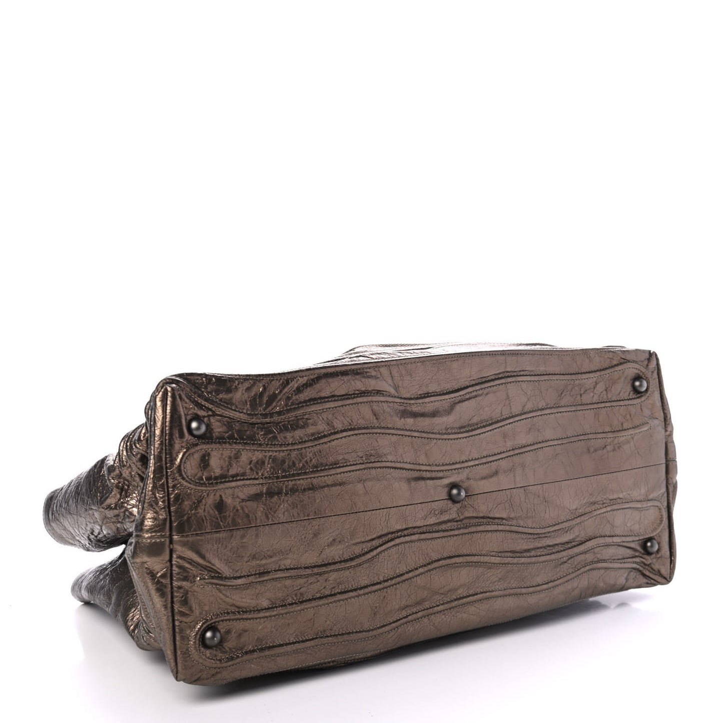 Metallic Crinkled Calfskin Tote