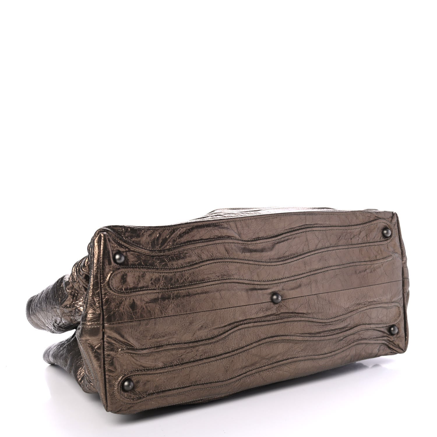 Bottega Veneta Metallic Crinkled Calfskin Tote 3 of 4