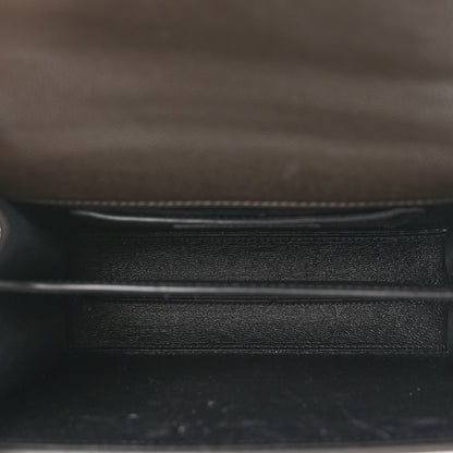 Saint Laurent Grain de Poudre Mini Classic Monogram Cassandra Top Handle Dark Smog 4 of 8