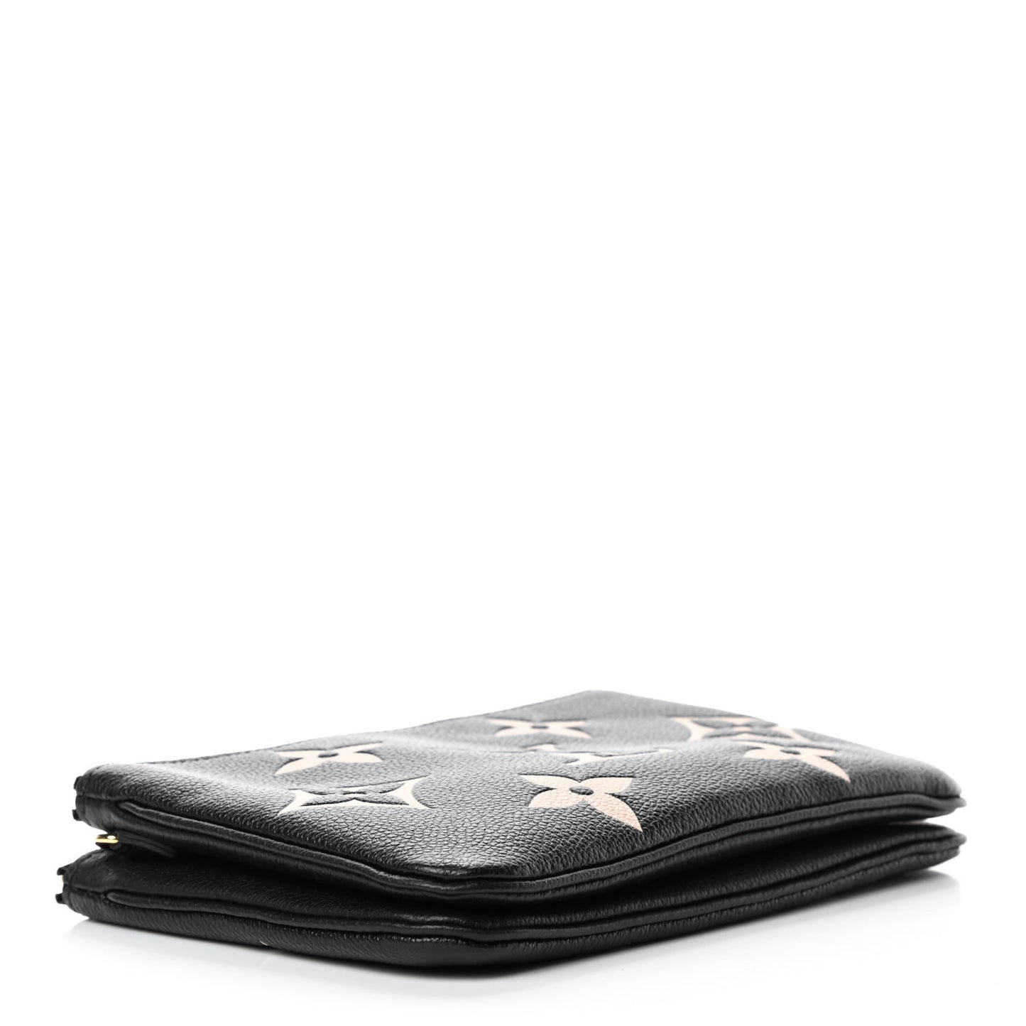 Empreinte Monogram Giant Double Zip Pochette Black Cream