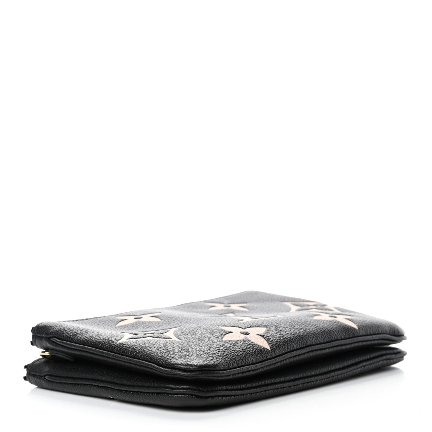 Louis Vuitton Empreinte Monogram Giant Double Zip Pochette Black Cream 3 of 4