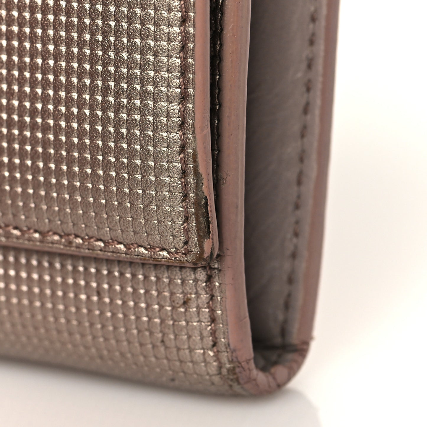 Vitello Birkin Logo Continental Wallet Rame