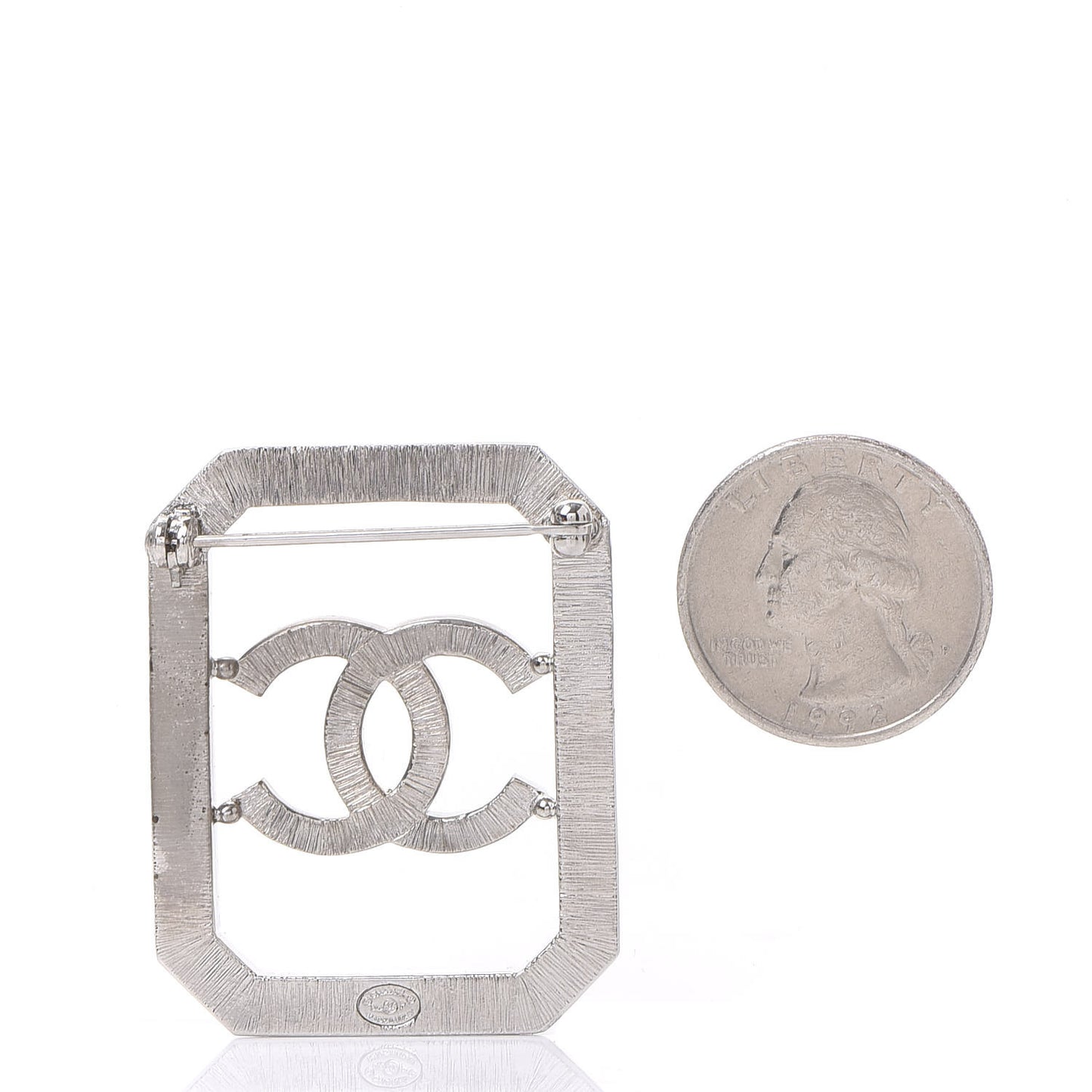 Crystal CC Brooch Silver