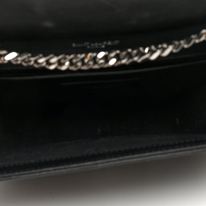 Saint Laurent Smooth Calfskin Small Classic Monogram Kate Tassel Satchel Black 5 of 9