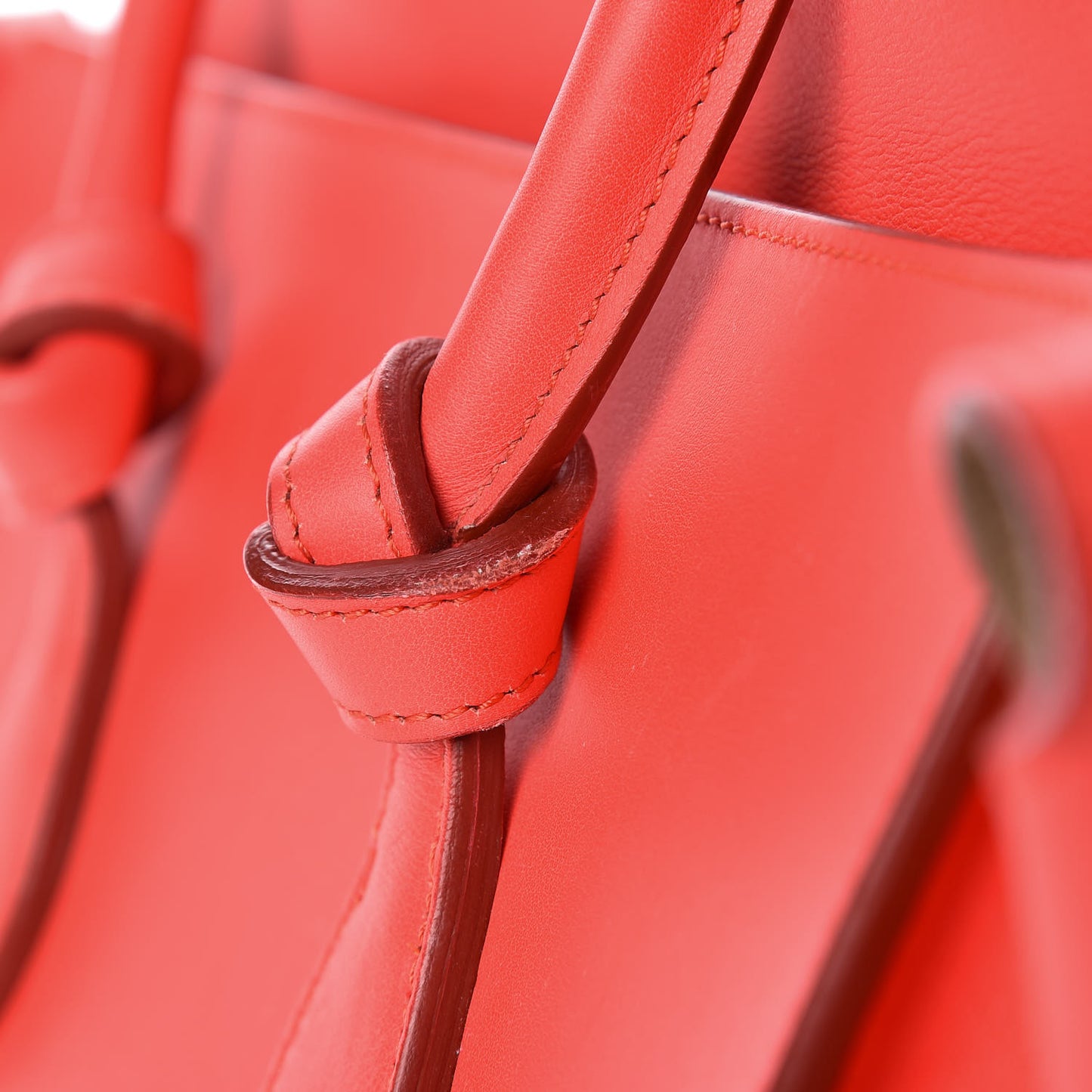 Smooth Calfskin Mini Tie Knot Tote Alizarin