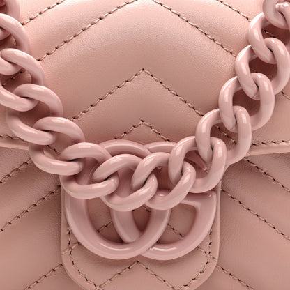 Gucci Calfskin Matelasse Monochrome GG Marmont Chain Belt Bag Perfect Pink 8 of 11