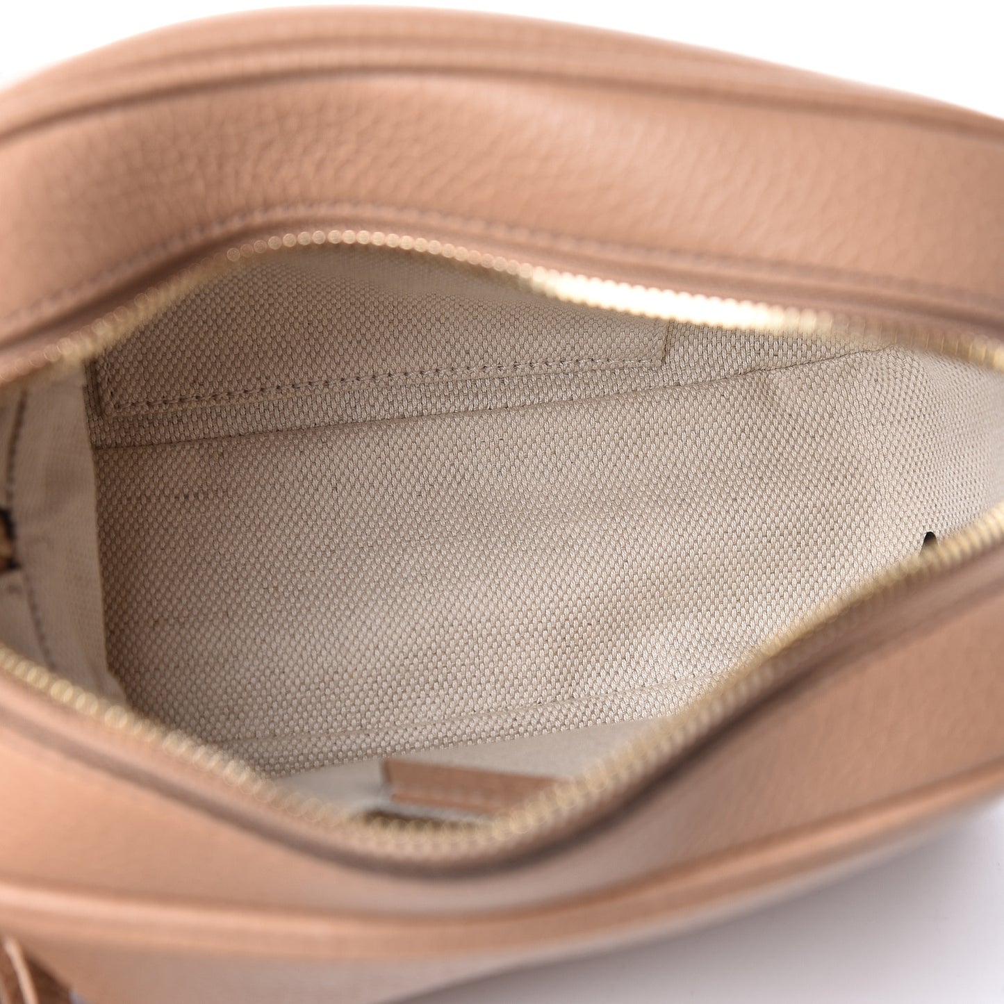 Pebbled Calfskin Small Soho Disco Bag Camelia