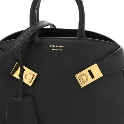 Salvatore Ferragamo Calfskin Mini Hug Bag Black 7 of 10
