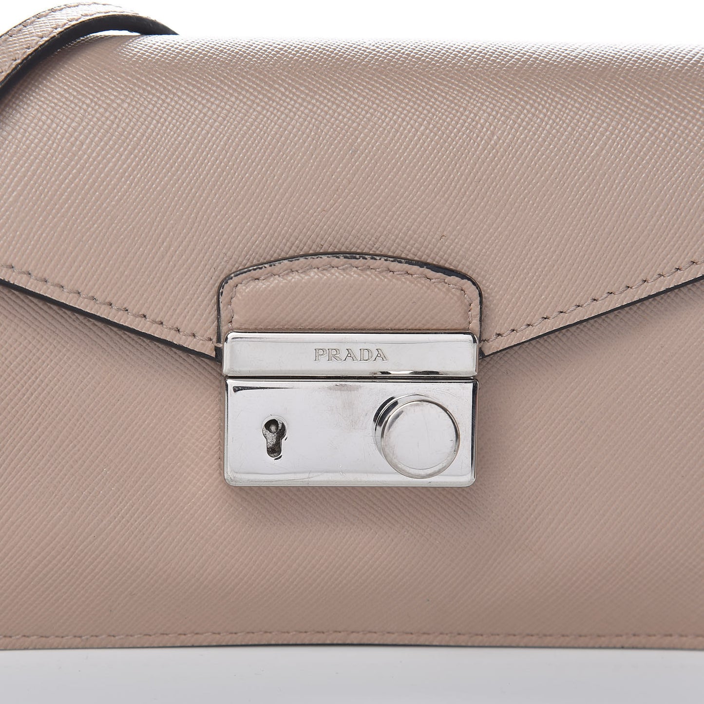 Saffiano Lux Sound Shoulder Bag Cipria