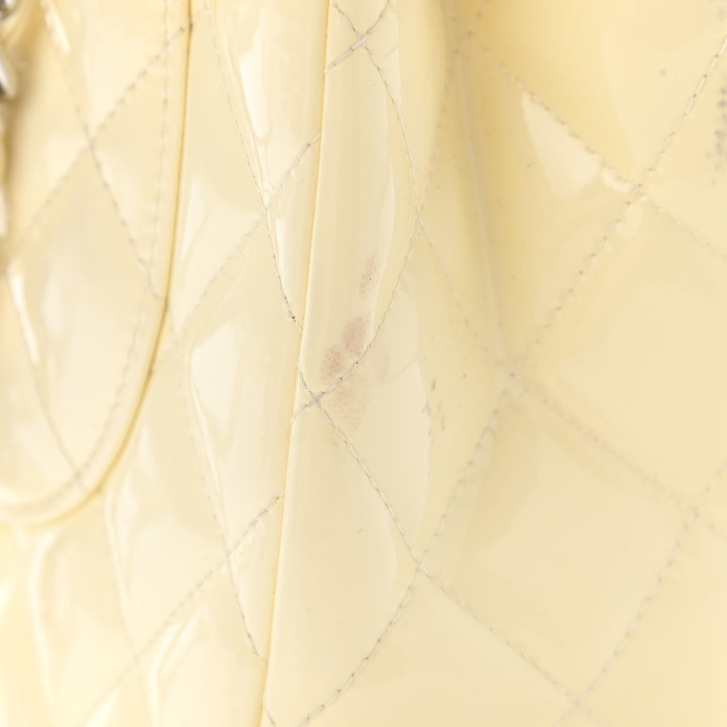 Patent Quilted Jumbo Double Flap Pearl