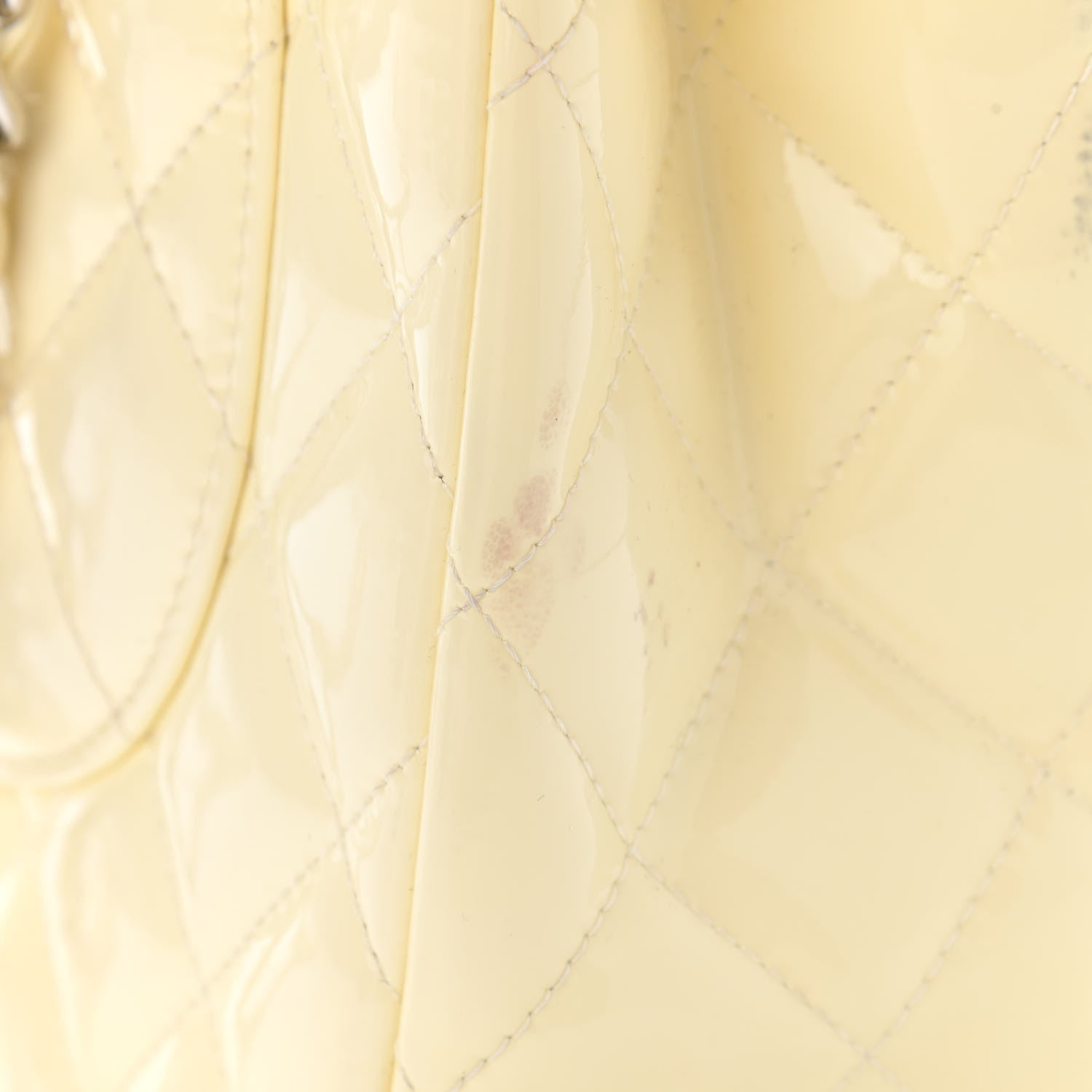 Chanel Patent Quilted Jumbo Double Flap Pearl 12 of 17