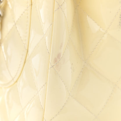 Chanel Patent Quilted Jumbo Double Flap Pearl 12 of 17