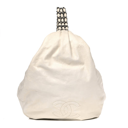 Chanel Lambskin Mini Rock and Chain Hobo White 1 of 9