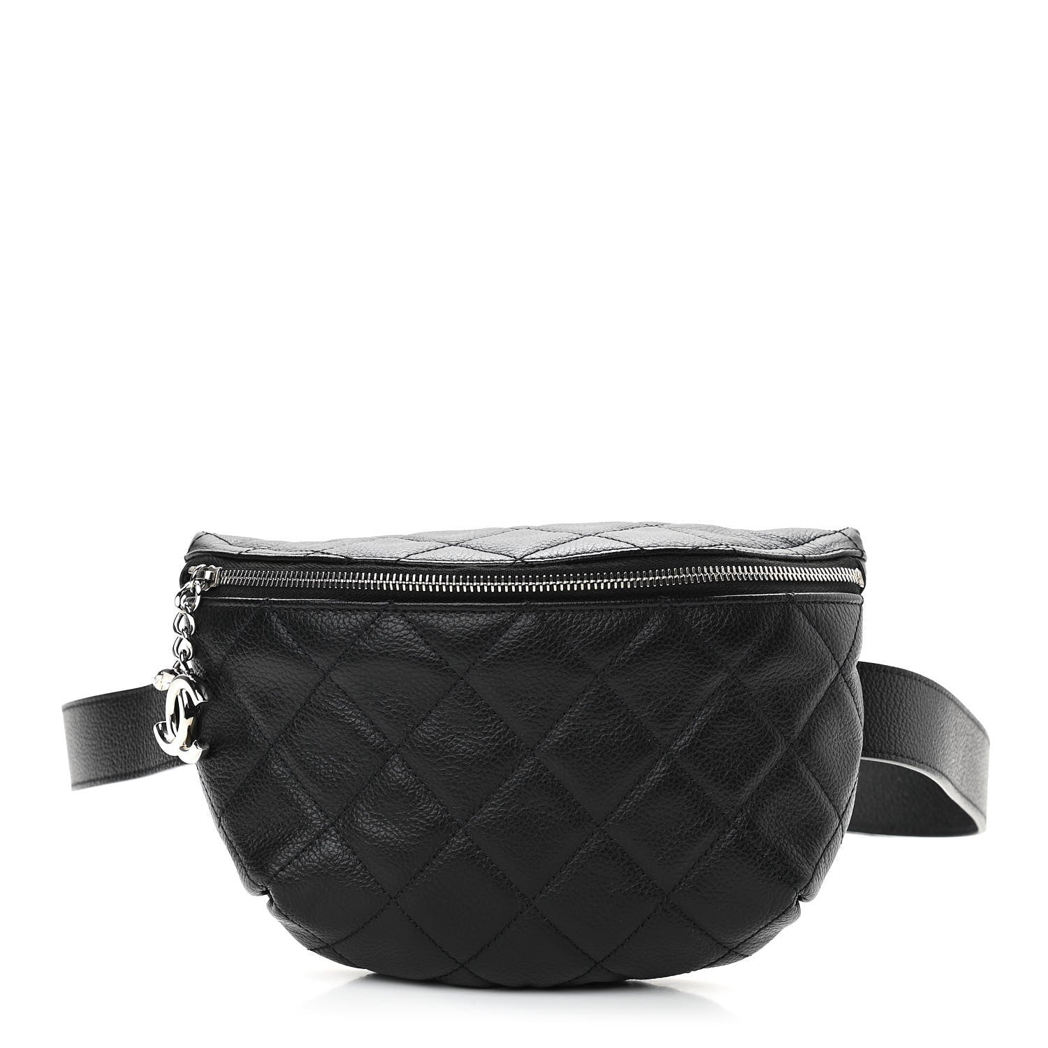 Chanel Grained Calfskin Quilted Waist Belt Bag Black 1 of 10