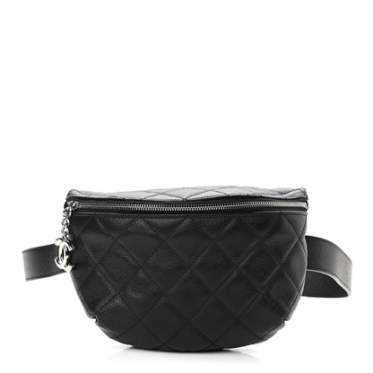 Chanel Grained Calfskin Quilted Waist Belt Bag Black 1 of 10